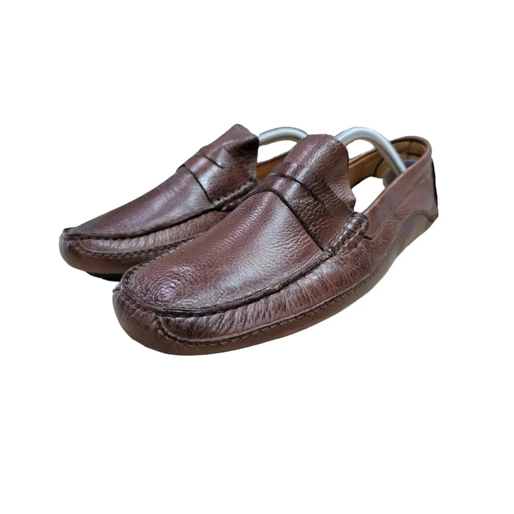 Mercanti Fiorentini Relax Men's Brown Leather Driving Loafers Shoes Size ‎ 11 M